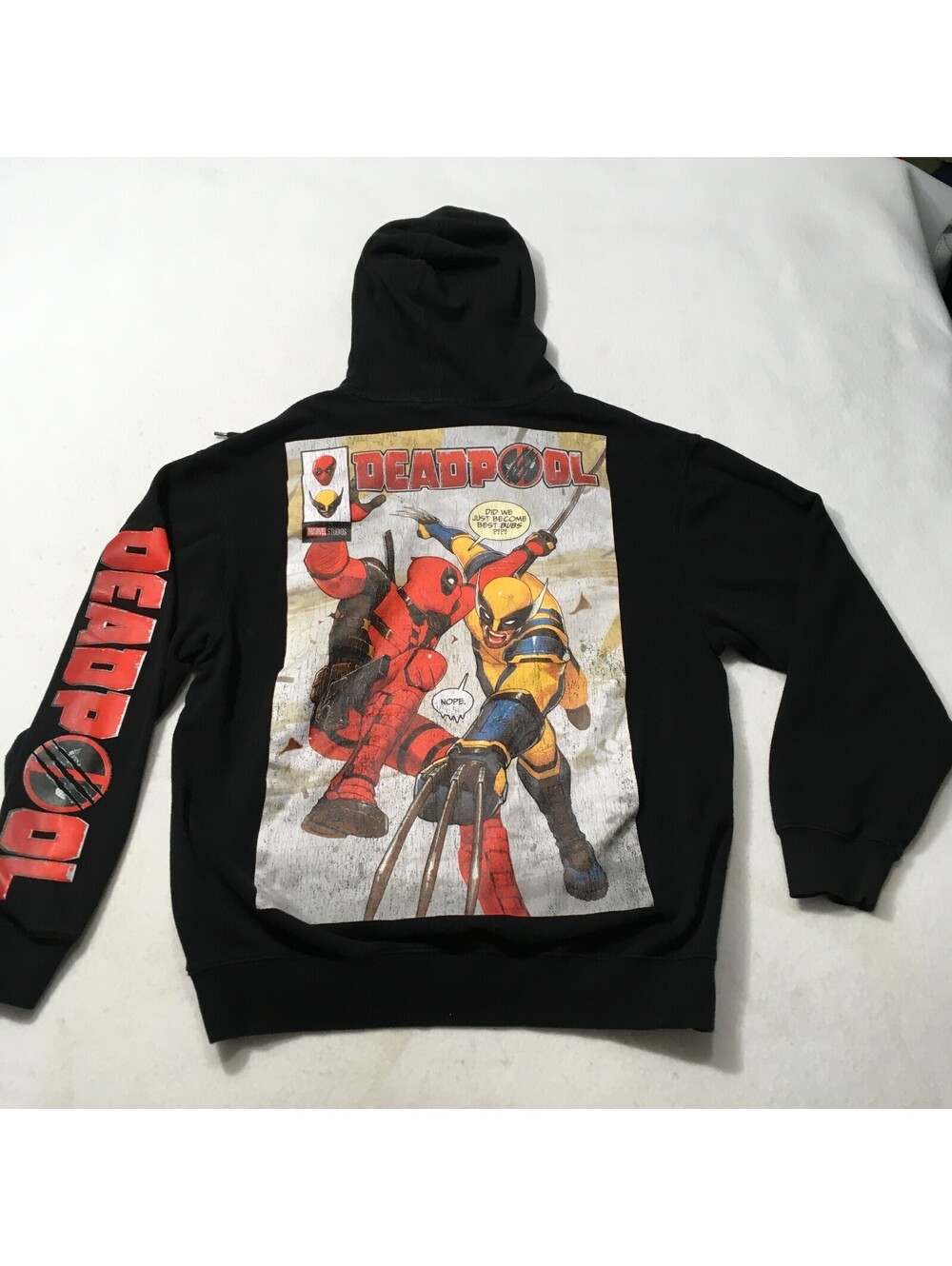 Marvel Deadpool & Wolverine Best Bubs Black Promo Sweatshirt Men's LARGE
